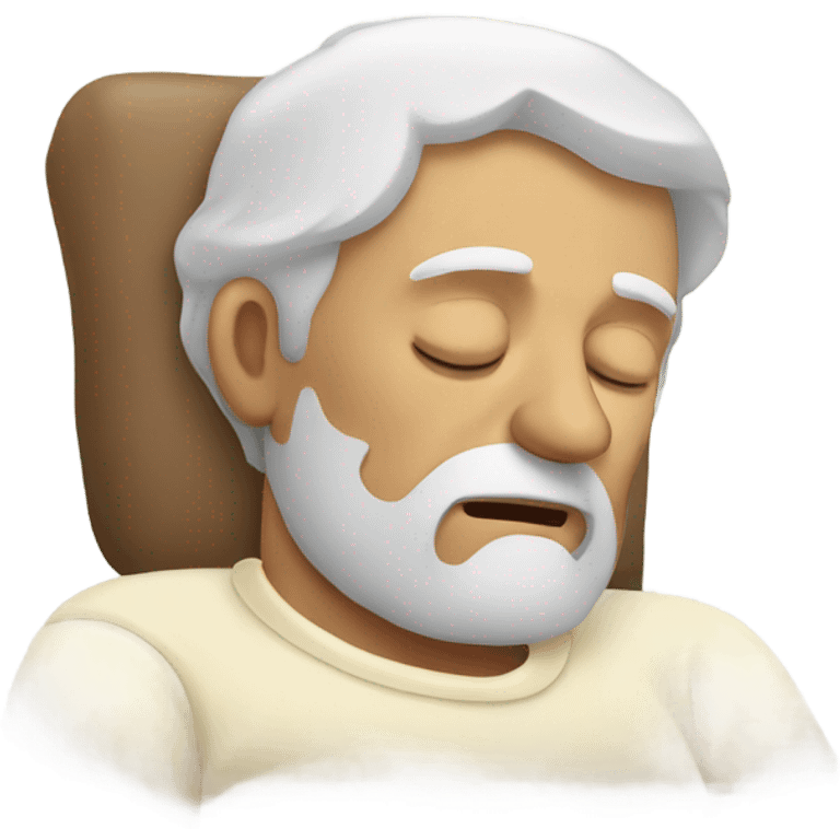 Old man sleeping emoji