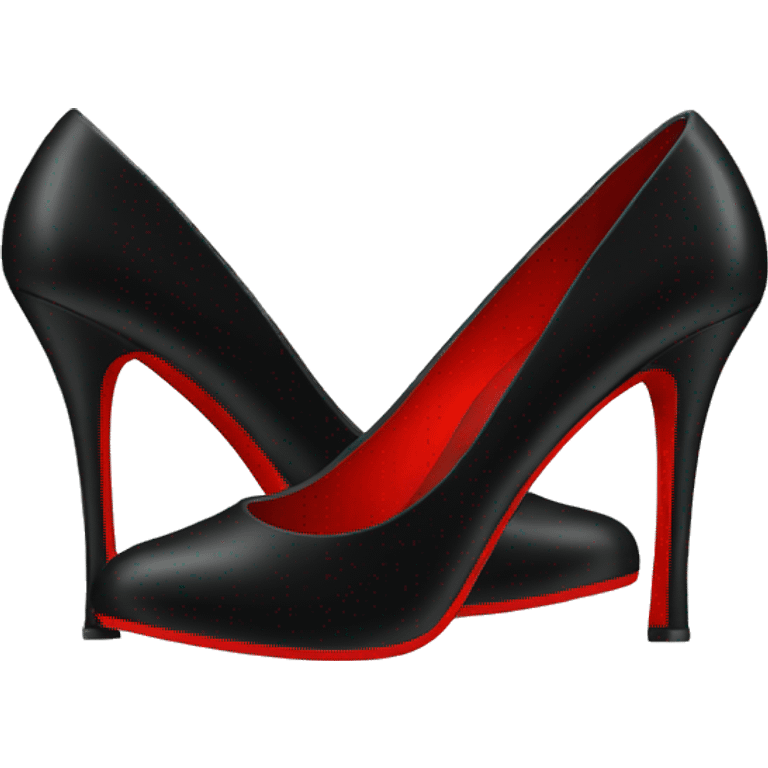 Black heels with red bottom emoji