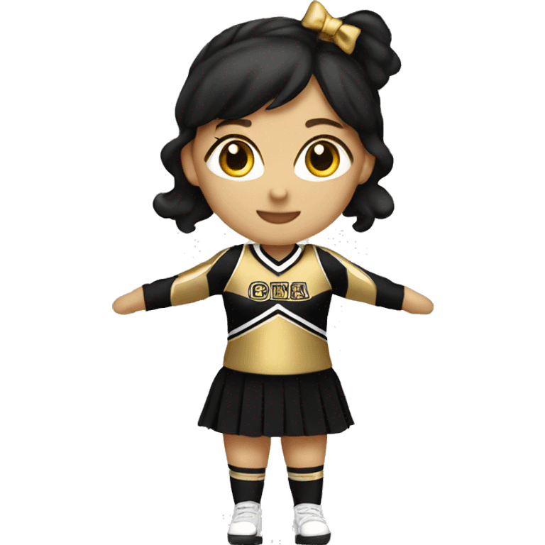 paola high school cheer team gold and black uniform emoji