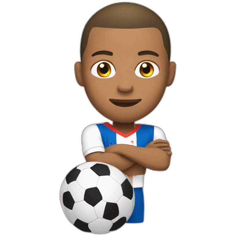 mbappe playing football emoji