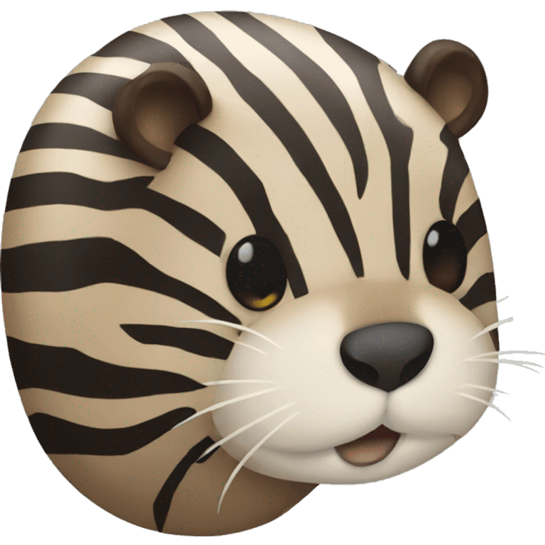 beaver as zebra emoji