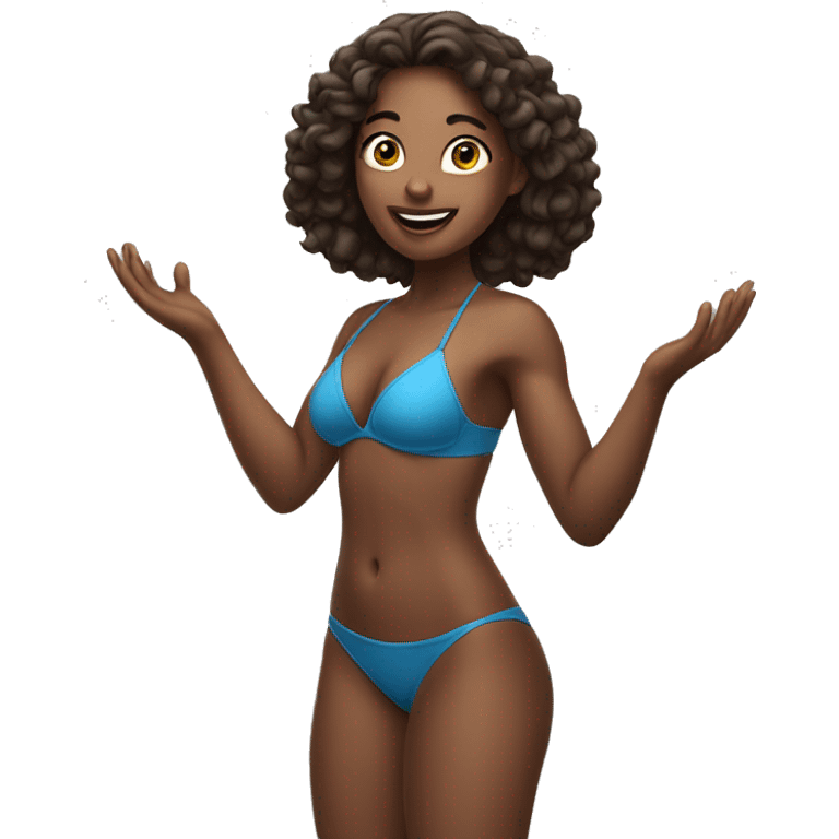 girl-with-arms-in-air-wearing-bikini emoji