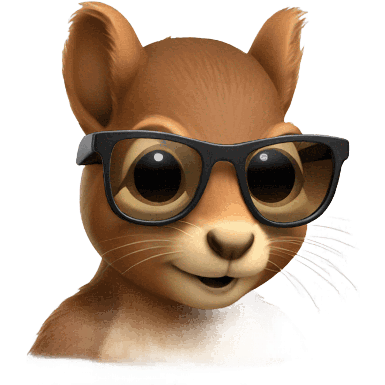 Squirrel with sunglasses  emoji