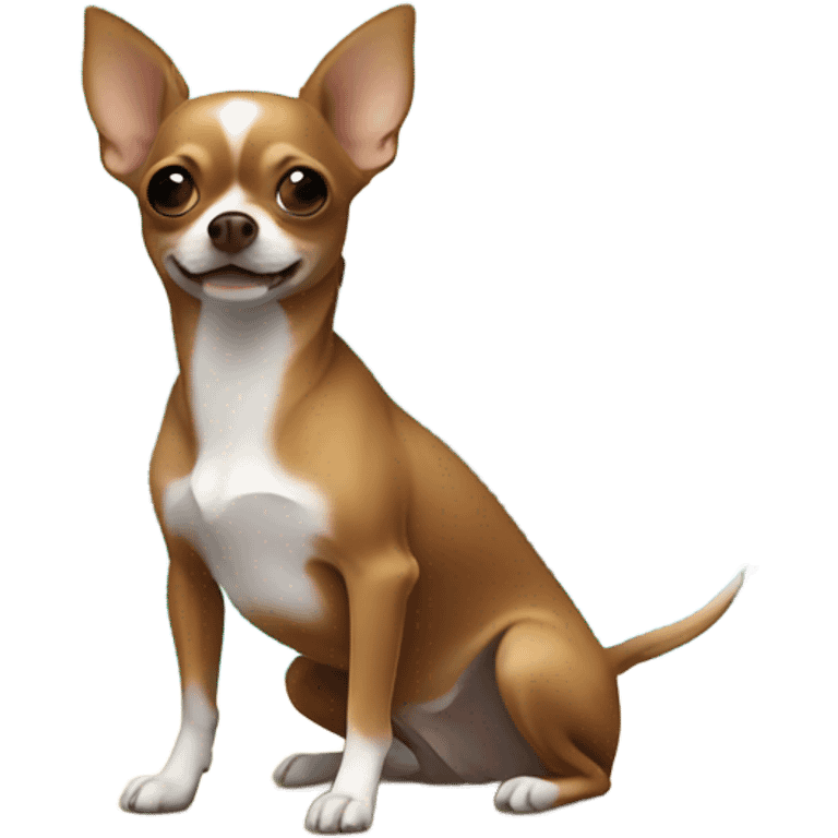 Brown chihuahua on island  emoji