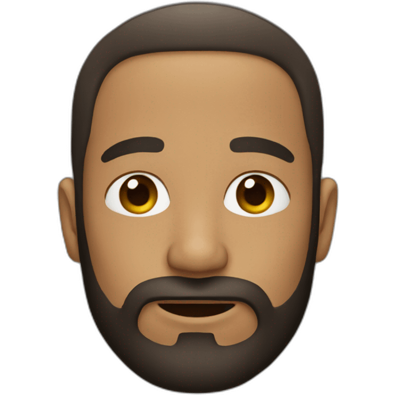 man short hair and full beard emoji