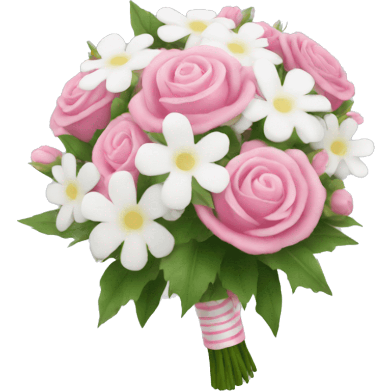 pink and white bouquet emoji