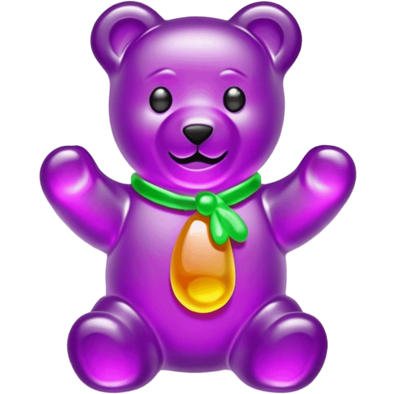 gummy bear haribo purple emoji