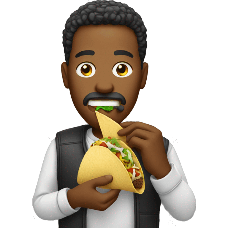 man eating taco emoji