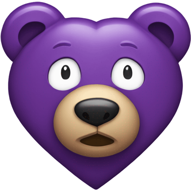 Purple Heart whit a bear  emoji