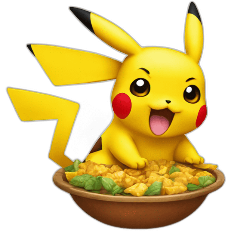 Pikachu eat dracofeu emoji