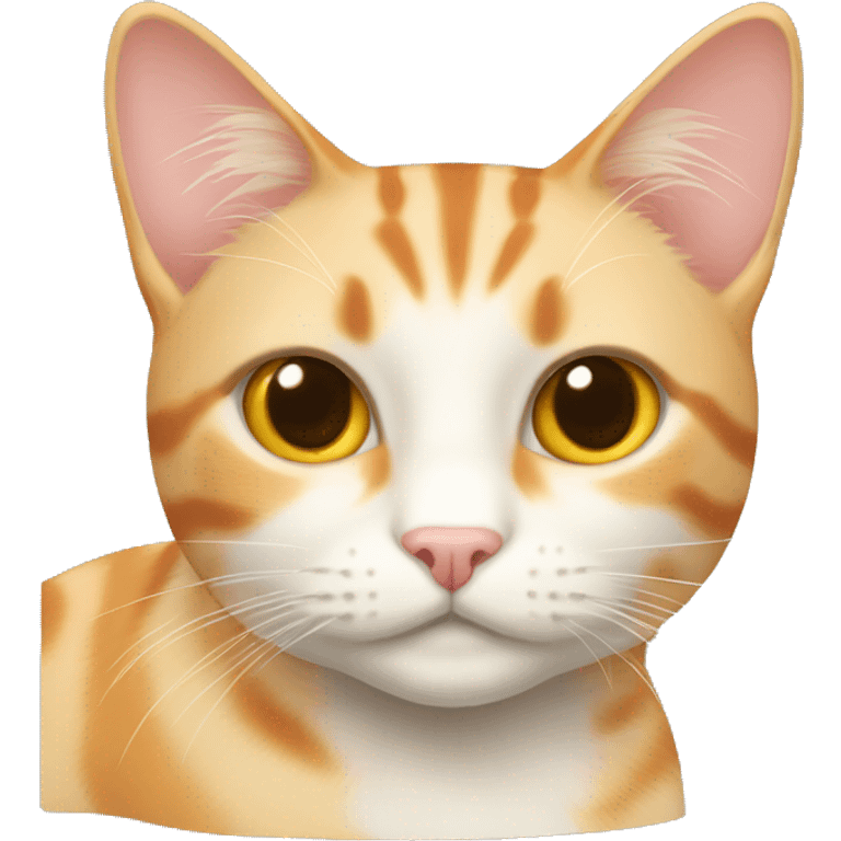 cream and orange colored tabby cat loafing  emoji