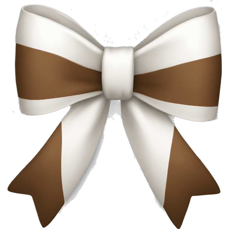 White and brown bow  emoji