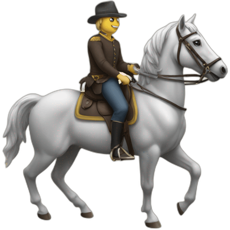 Chat sur cheval emoji