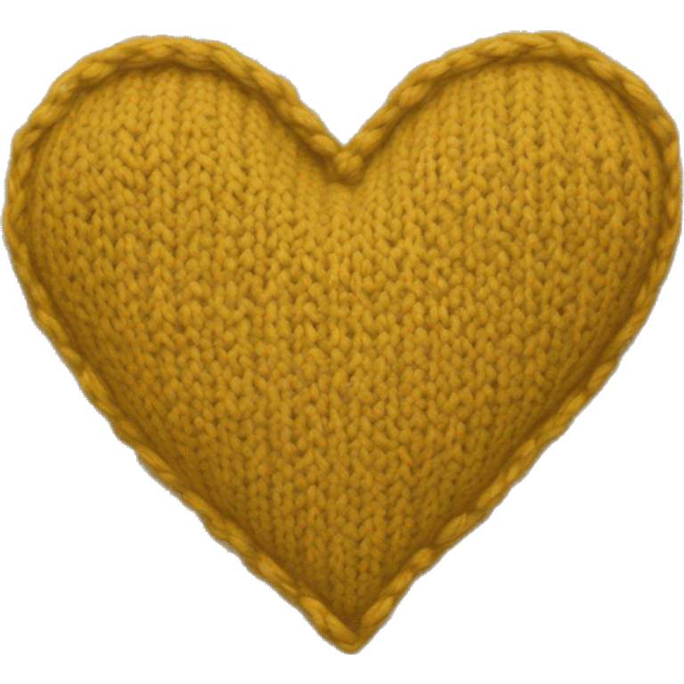 Knitted gold heart emoji