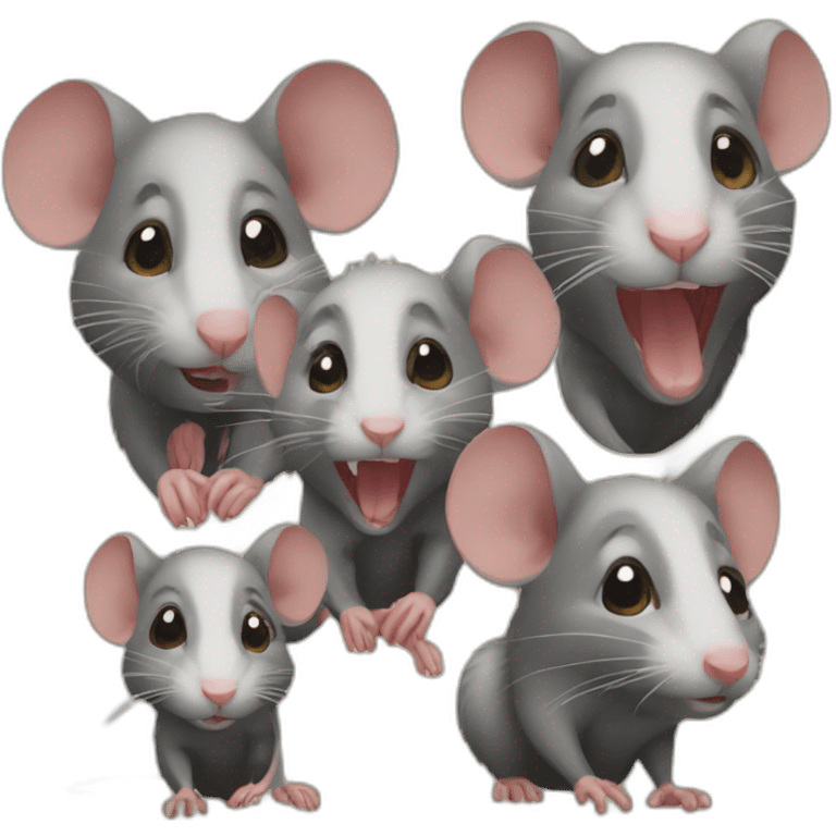 Family of rats emoji