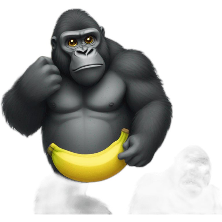 Gorilla big banana emoji