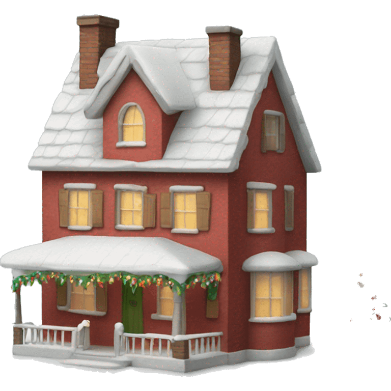 A christmas house emoji