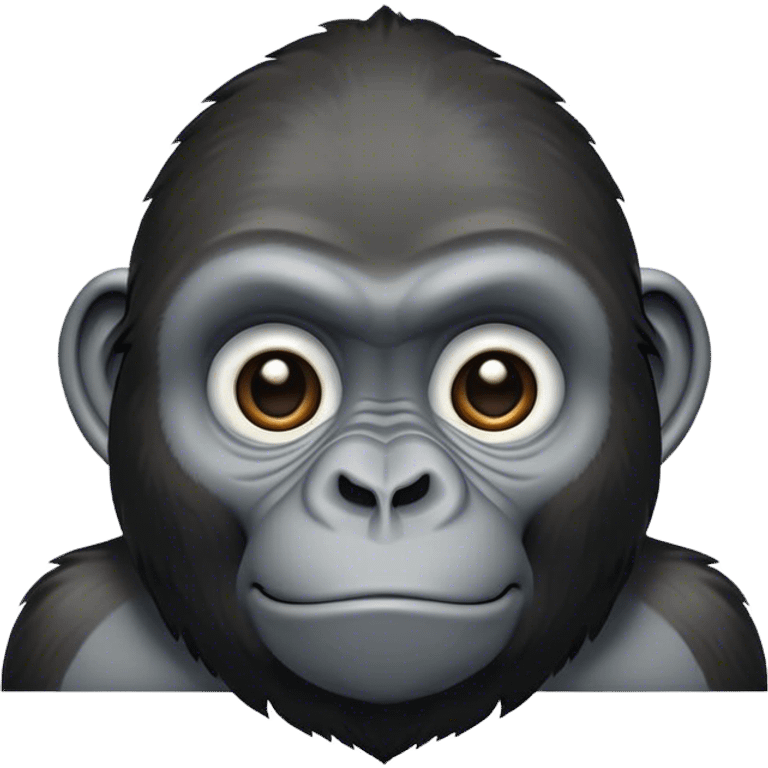 Very thin black gorilla fullbody emoji