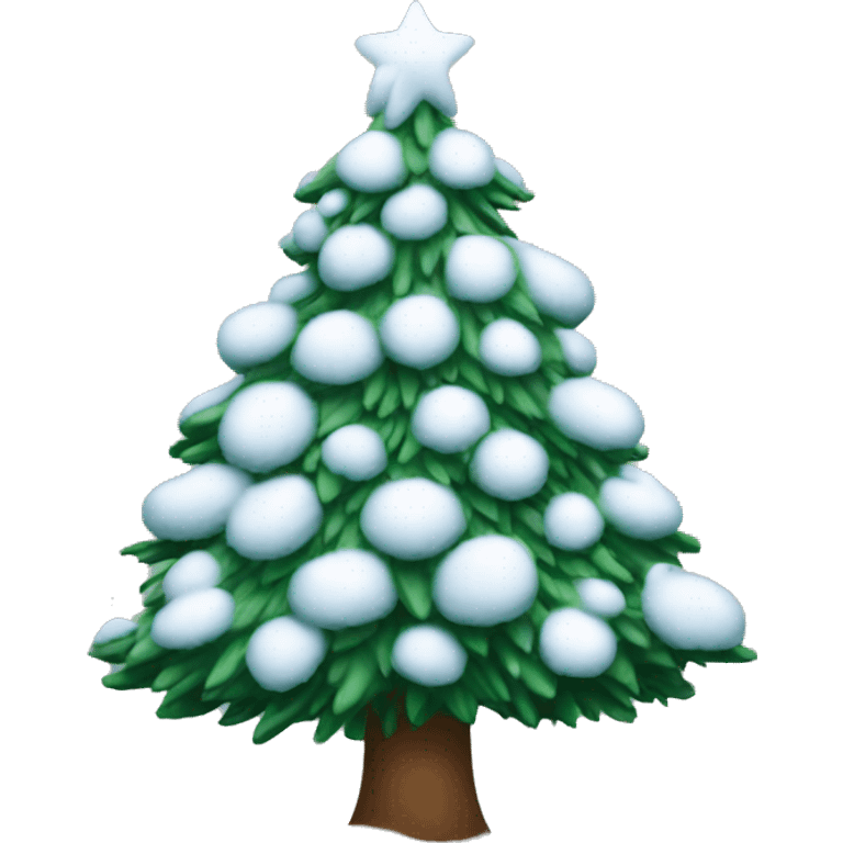 snow on christmas tree emoji