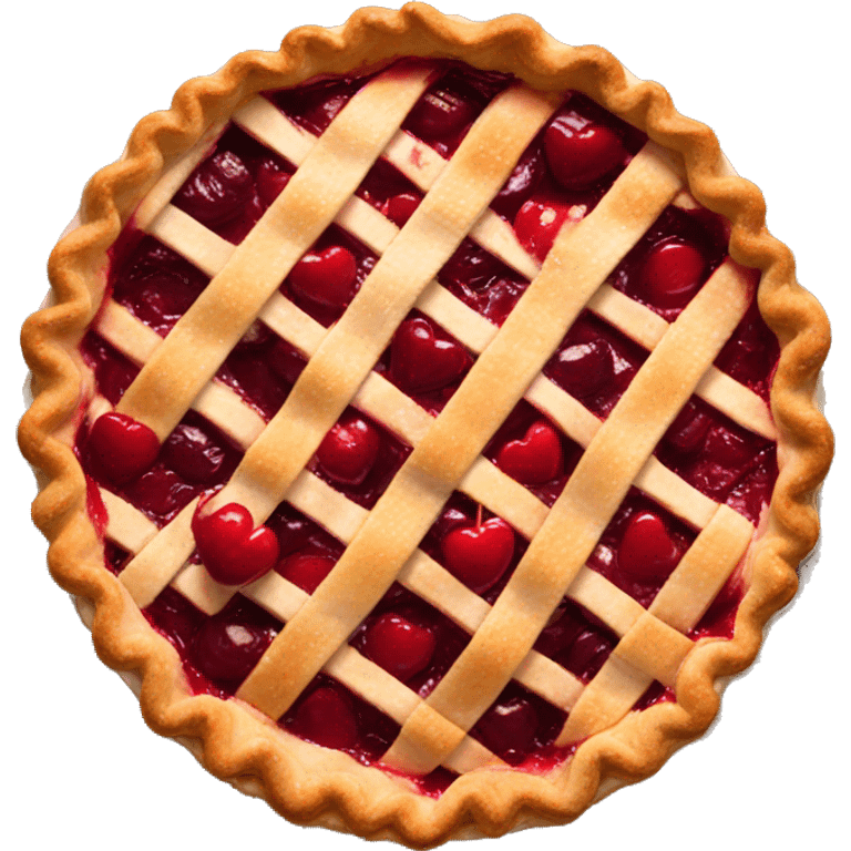 Heart Cherry pie  emoji