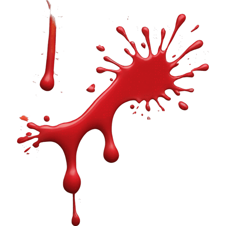 Red paint splash splatter drip emoji