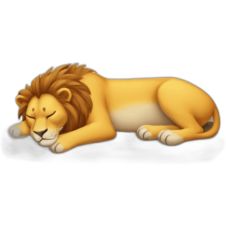 Sleeping lion  emoji