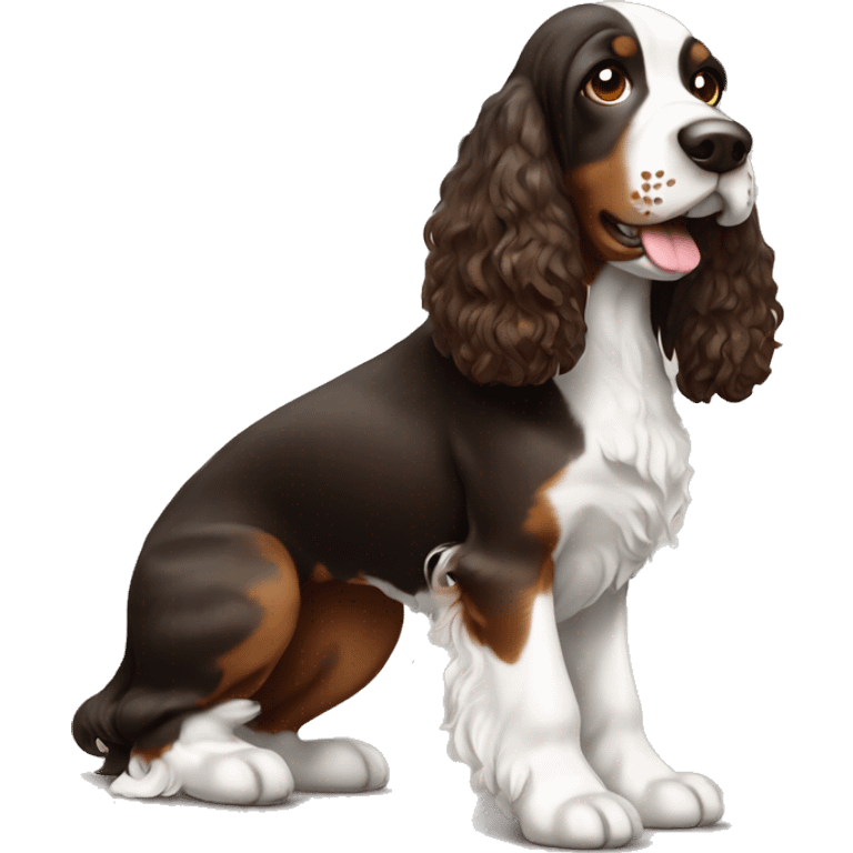 Brown tri color springer emoji