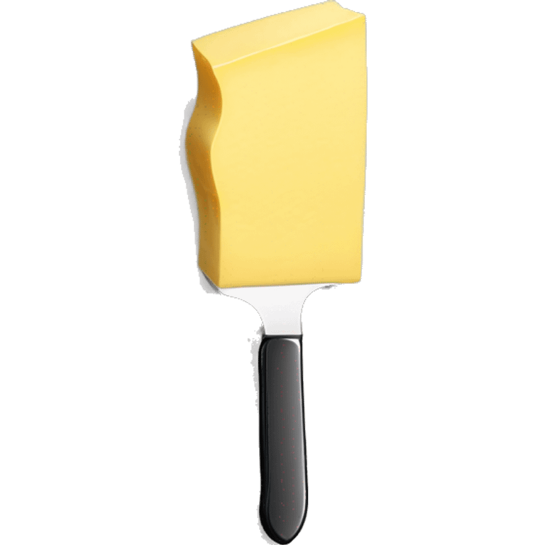 A curl of margarine on the tip of a serrated knife emoji