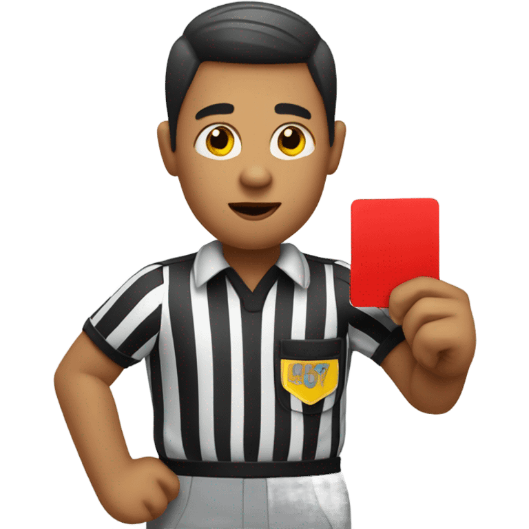 referee holding red card emoji