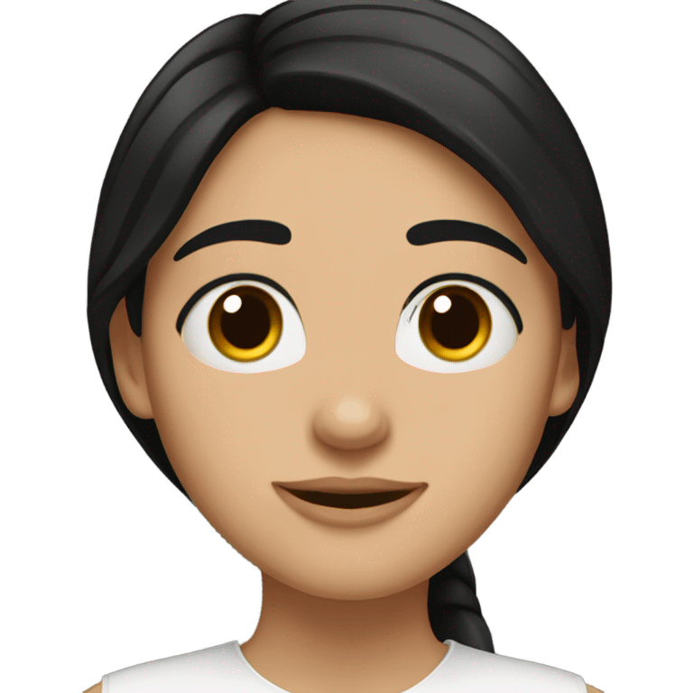 Hyper Realistic Beautiful Spanish girl brown eyes straight very long dark black hair  emoji