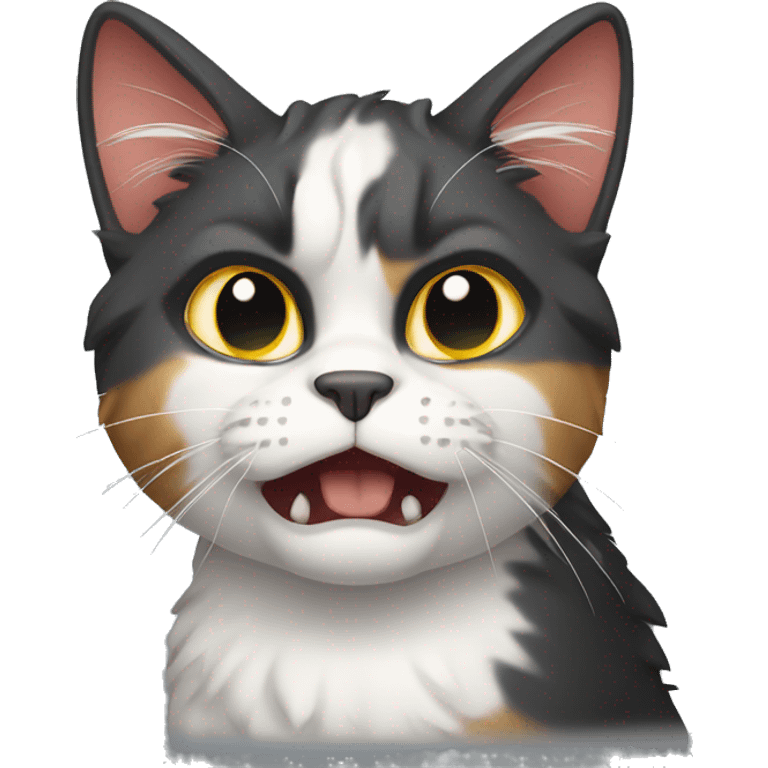 angry tricolor cat emoji