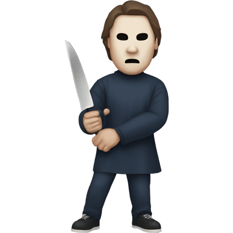 Michael Myers holding a knife  emoji