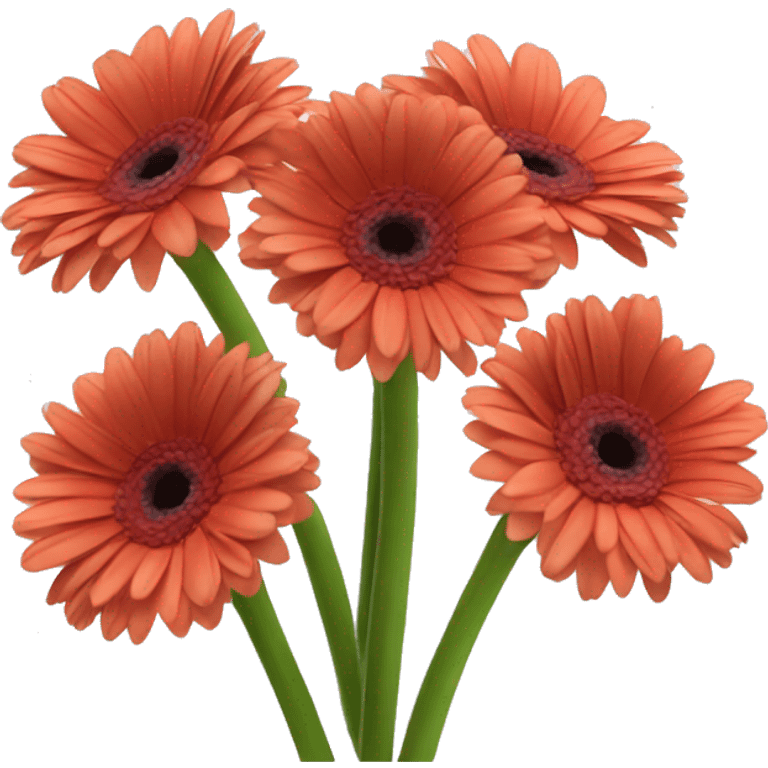 three gerberas emoji