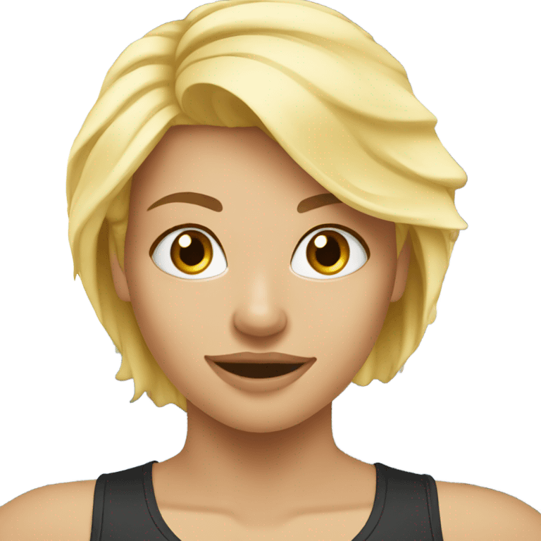 Blonde girl at the gym emoji