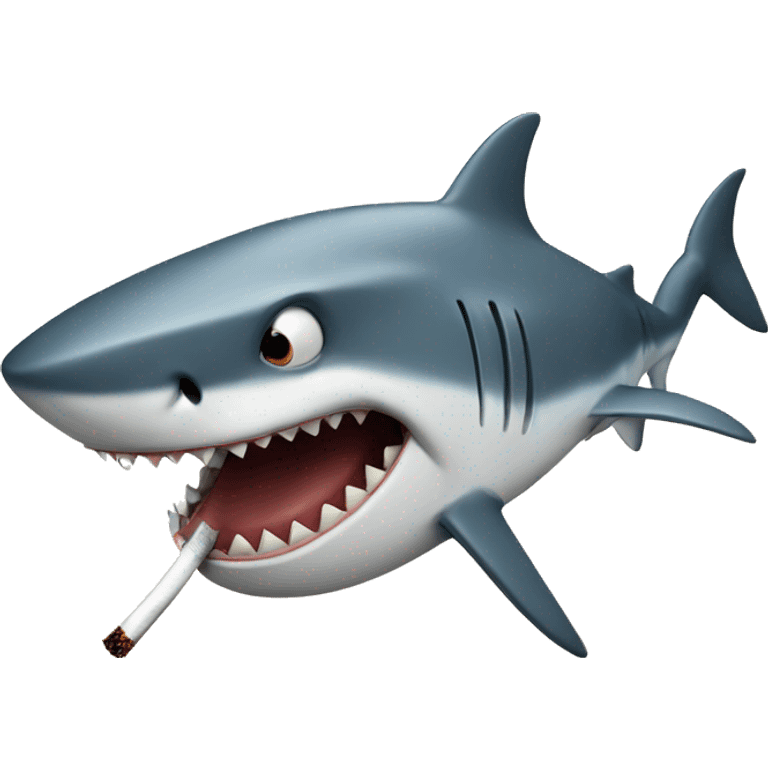 Shark smoking emoji