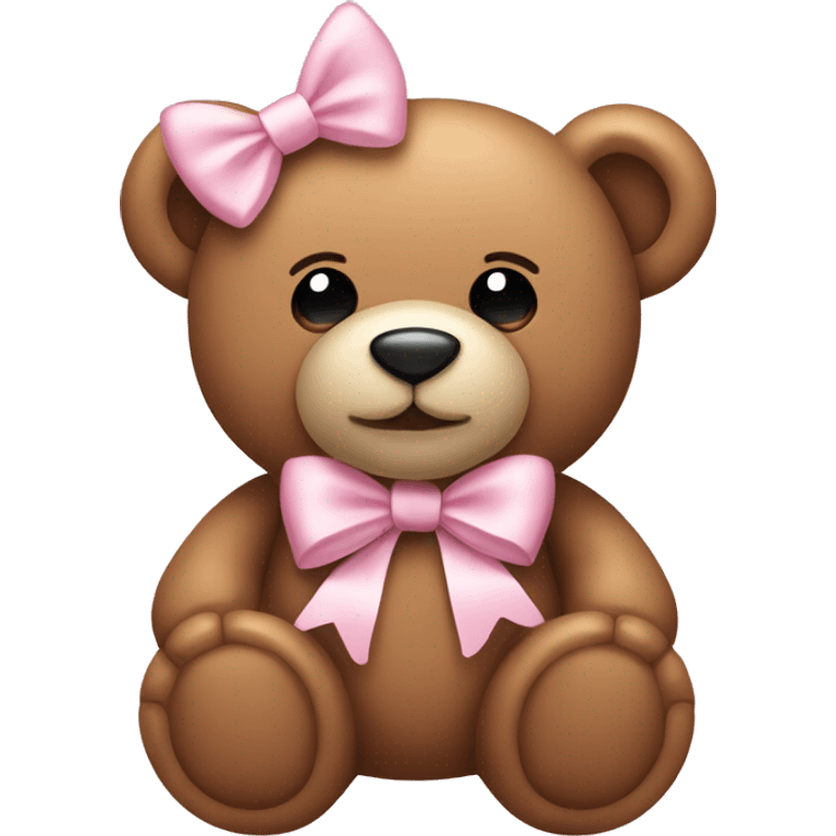 teddy bear with a light pink bow emoji