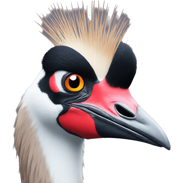 Black crowned crane emoji