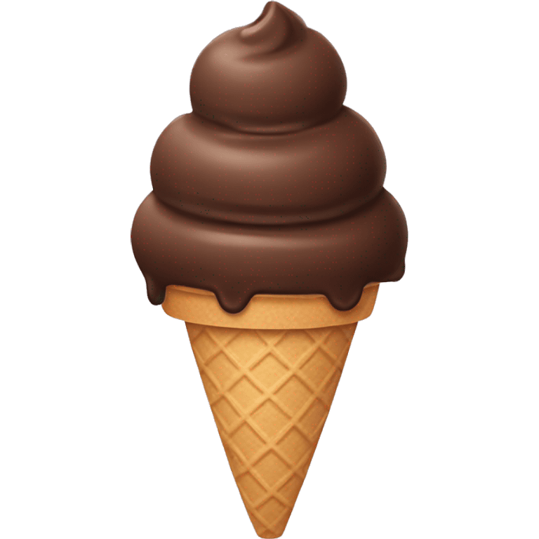 Chocolate ice cream cone emoji