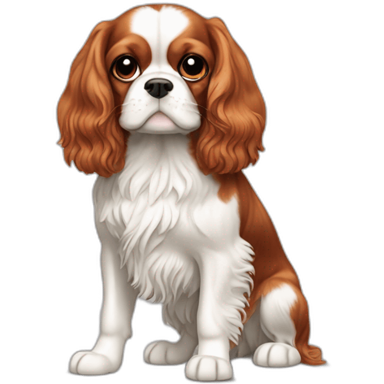 dog Cavalier King Charles Spaniel full body emoji