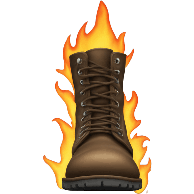 Combat boots on fire emoji