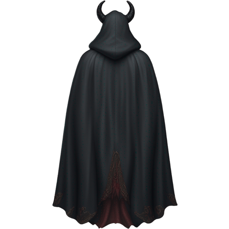 devil cloak and cape, front and back view emoji