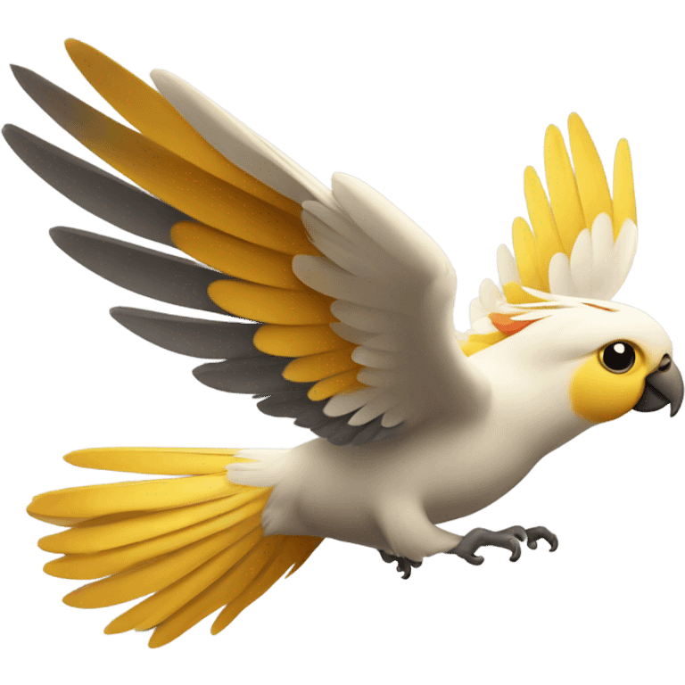 cockatiel flying emoji