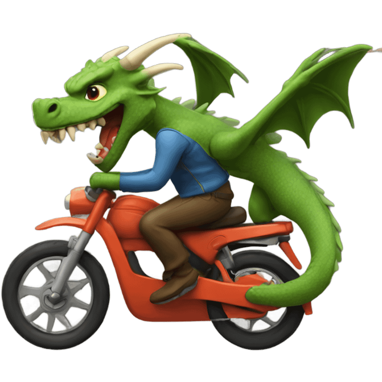 Dragon driving surron emoji