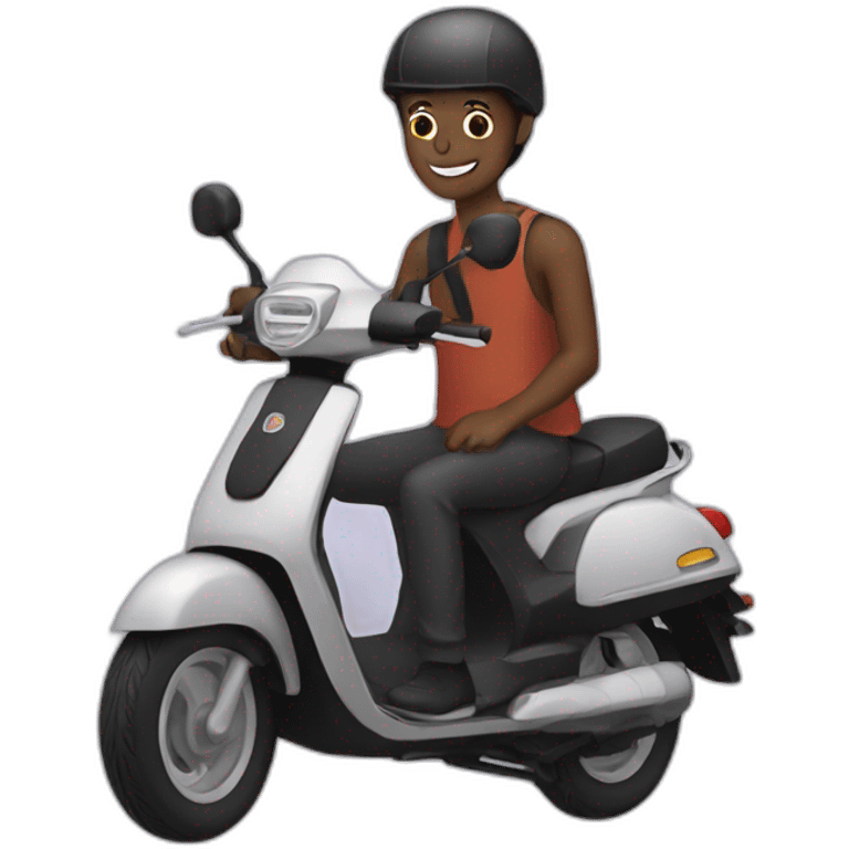 black moped emoji