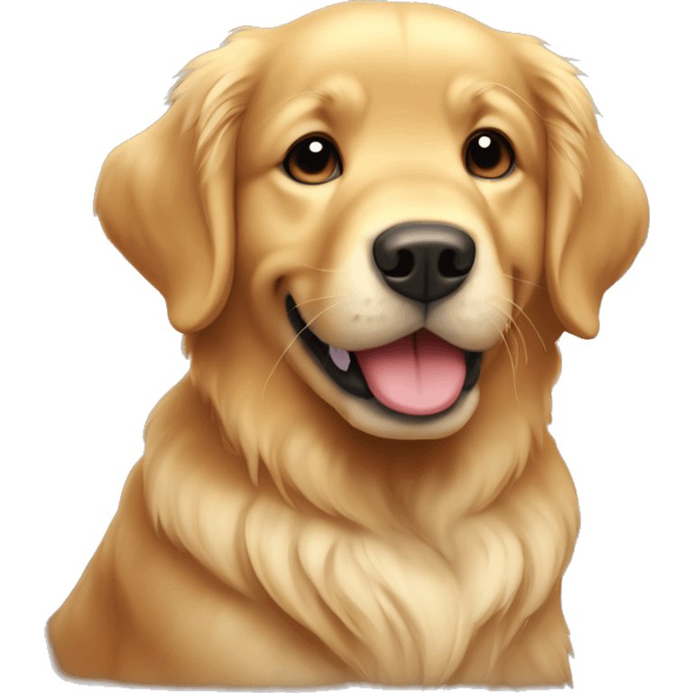 Very cute golden retriever very coquet and cutesy  emoji