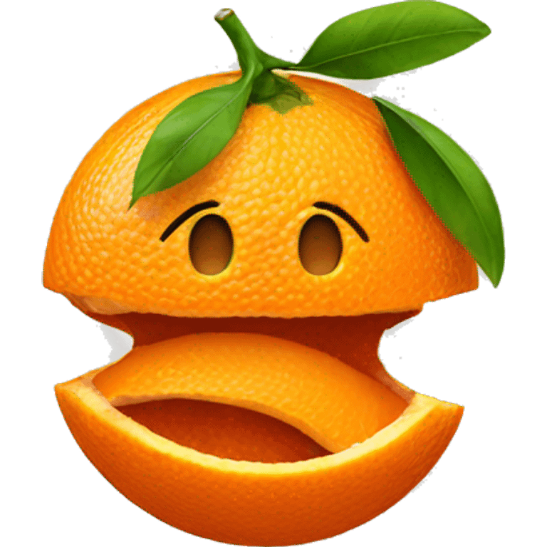 orange with face emoji