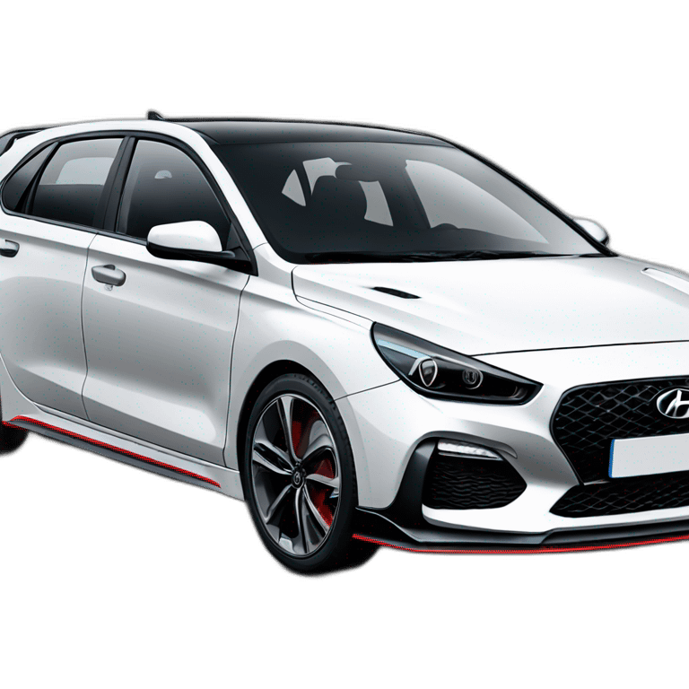 Hyundai i30n hatch white emoji