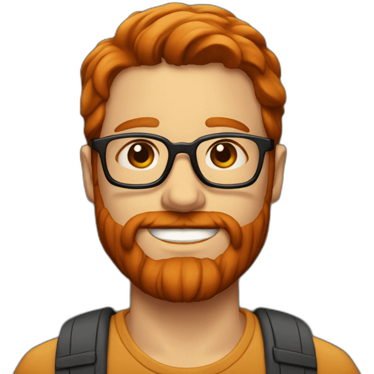 redhead man with beard and glasses emoji