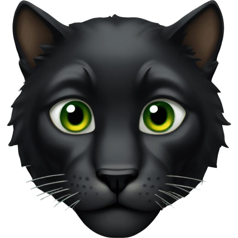 Animal pantera negra con ojos verdes emoji