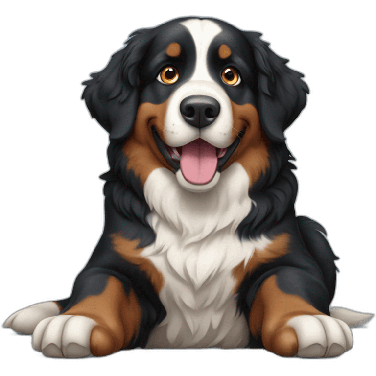 Bernese mountain dog playing emoji